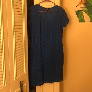 Mid length blue patterned dress